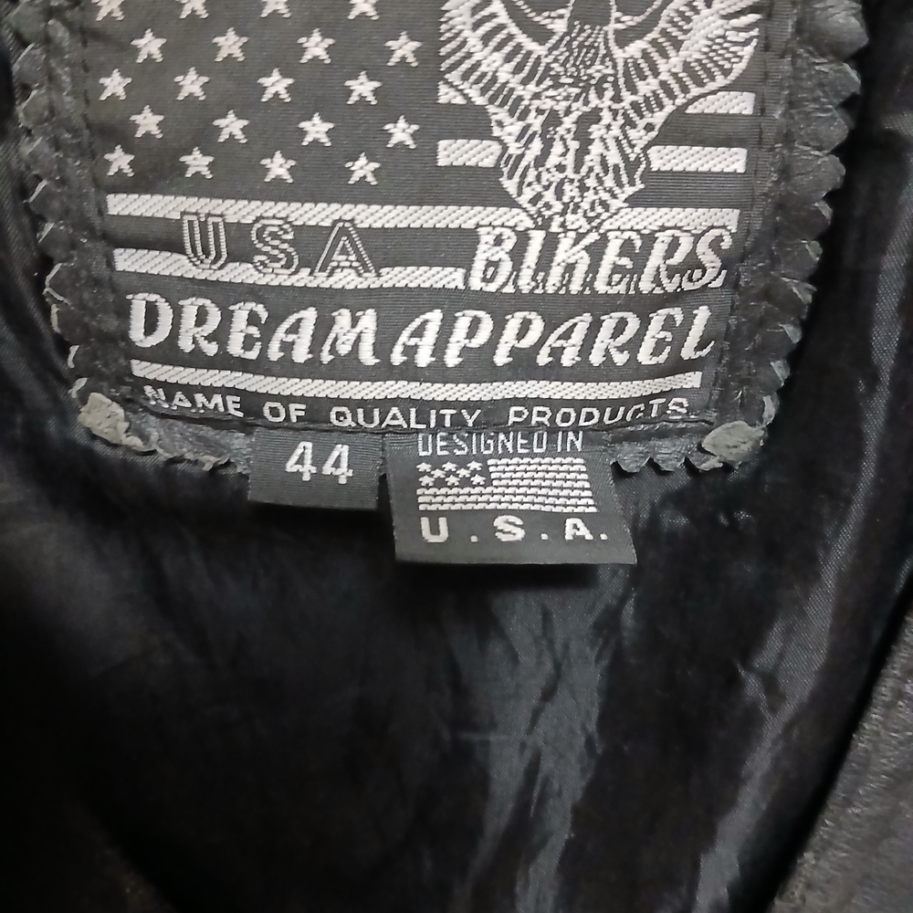Black Leather Vest for Men, Moto .riding, Sz.44 - Picture 2 of 4